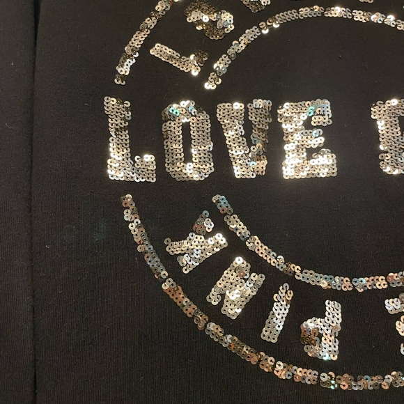 Pink Victoria Secret Black Women’s Hoodie Sweater with design on back Size XS - Picture 10 of 10